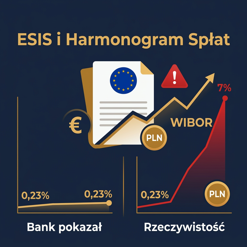 Harmonogram spłat i ESIS w kredycie WIBOR – co bank musiał Ci pokazać przy podpisaniu kredytu hipotecznego