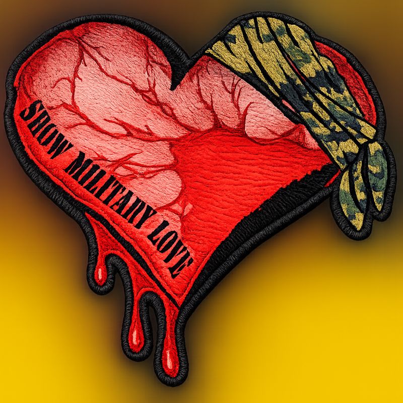 Military Love Heart Patch