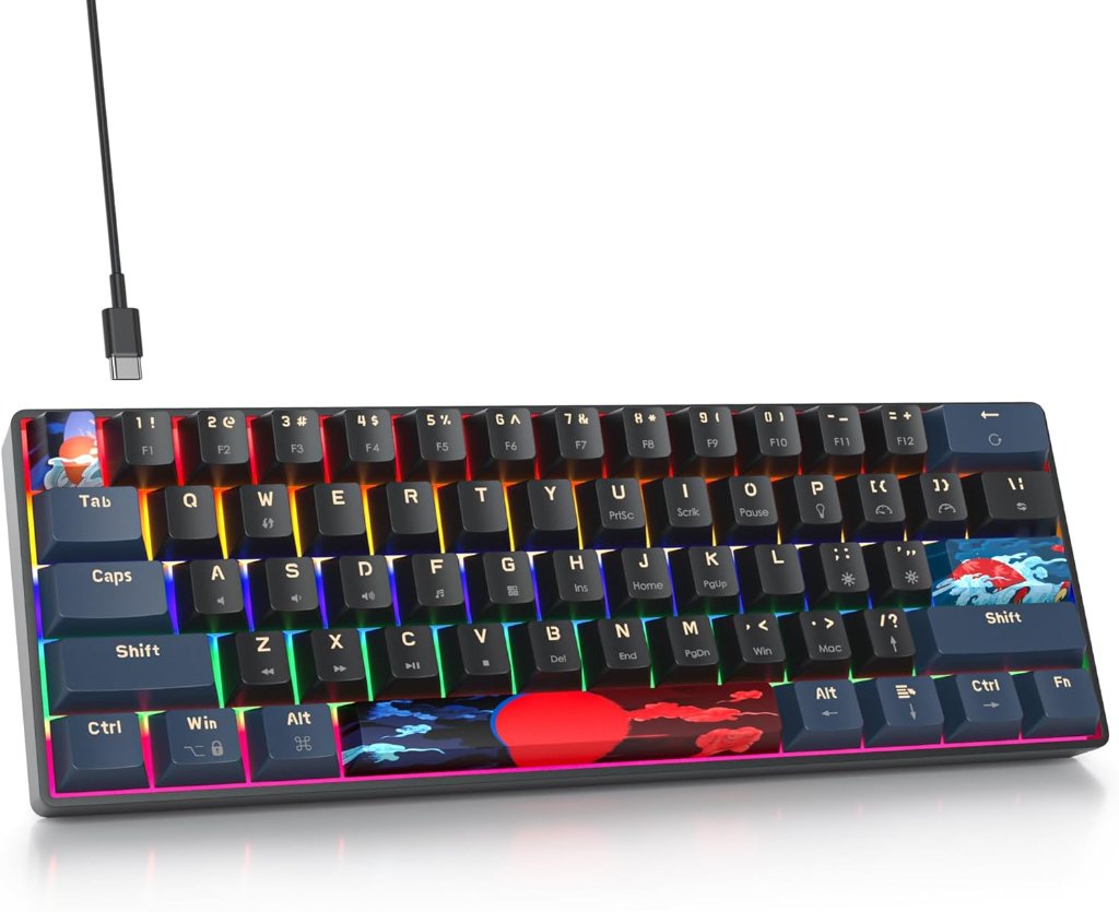 60% Gaming Keyboard - Blue Samurai