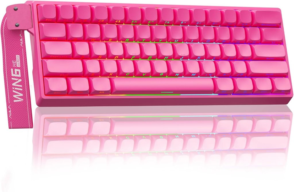 Pink Magnetic Gaming Keyboard 60%