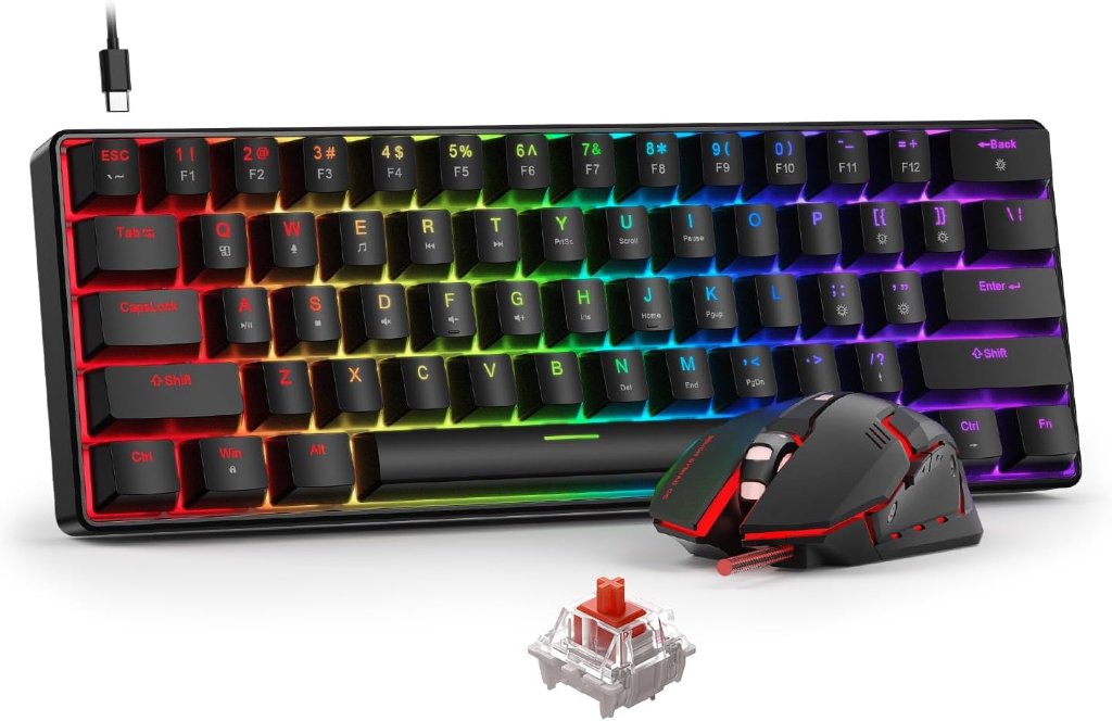 Mechanical Keyboard and Mouse Combo - Wired RGB
