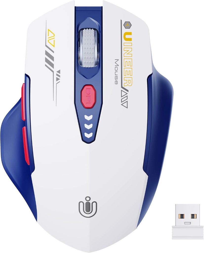 Bluetooth Multi-Device Wireless Mouse - Blue/White