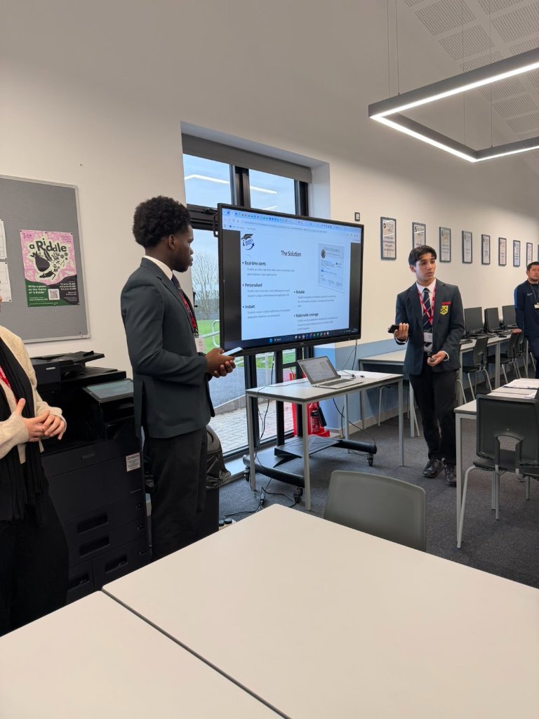 Ambassador presenting at school