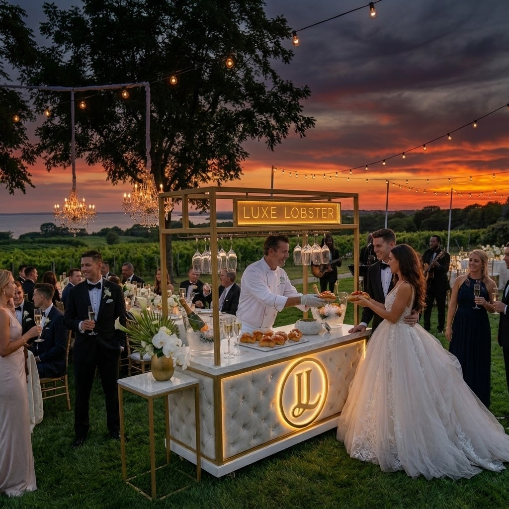 Golden hour vineyard wedding service