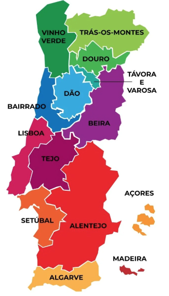 Portuguese Wine Regions Map