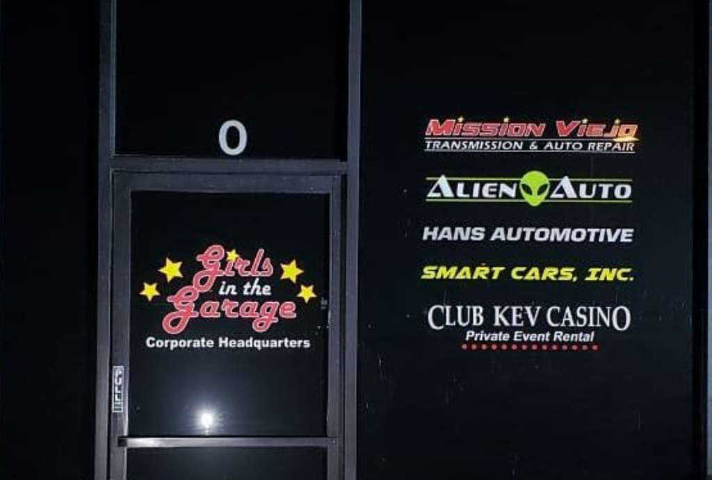 Girls in the Garage — Window Graphics