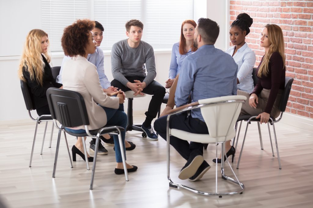 Group therapy discussion