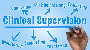 Clinical Supervision showing counseling, decision-making, evaluating, monitoring, supporting, mentoring