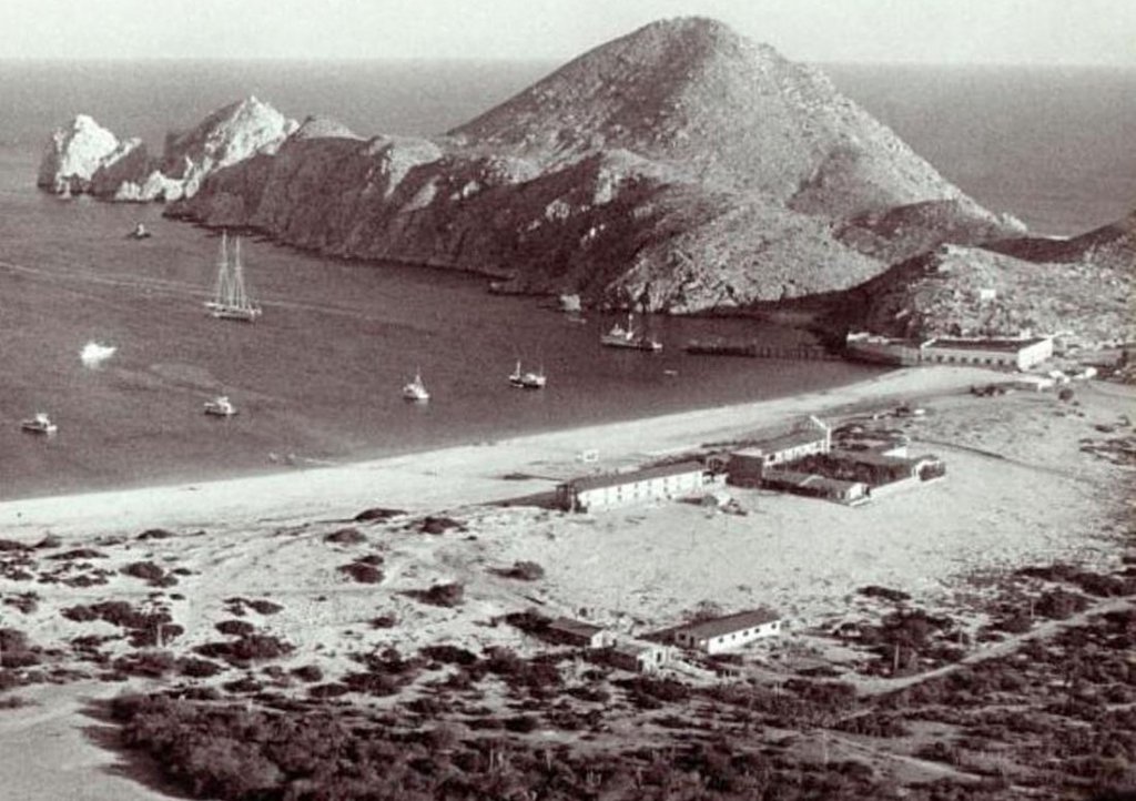 Golden age of Cabo San Lucas sport fishing 1950s-60s - Bing Crosby, John Wayne marlin fishing expeditions, first billfish tournament 1959, Bisbee's Black and Blue origins