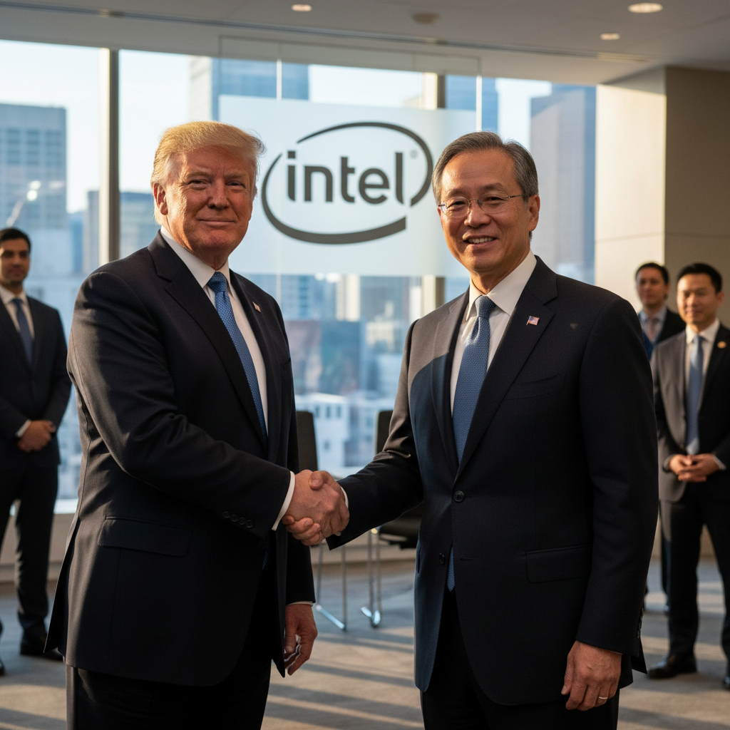 Intel株10%超急騰、トランプ大統領がCEO称賛「国家チャンピオン」