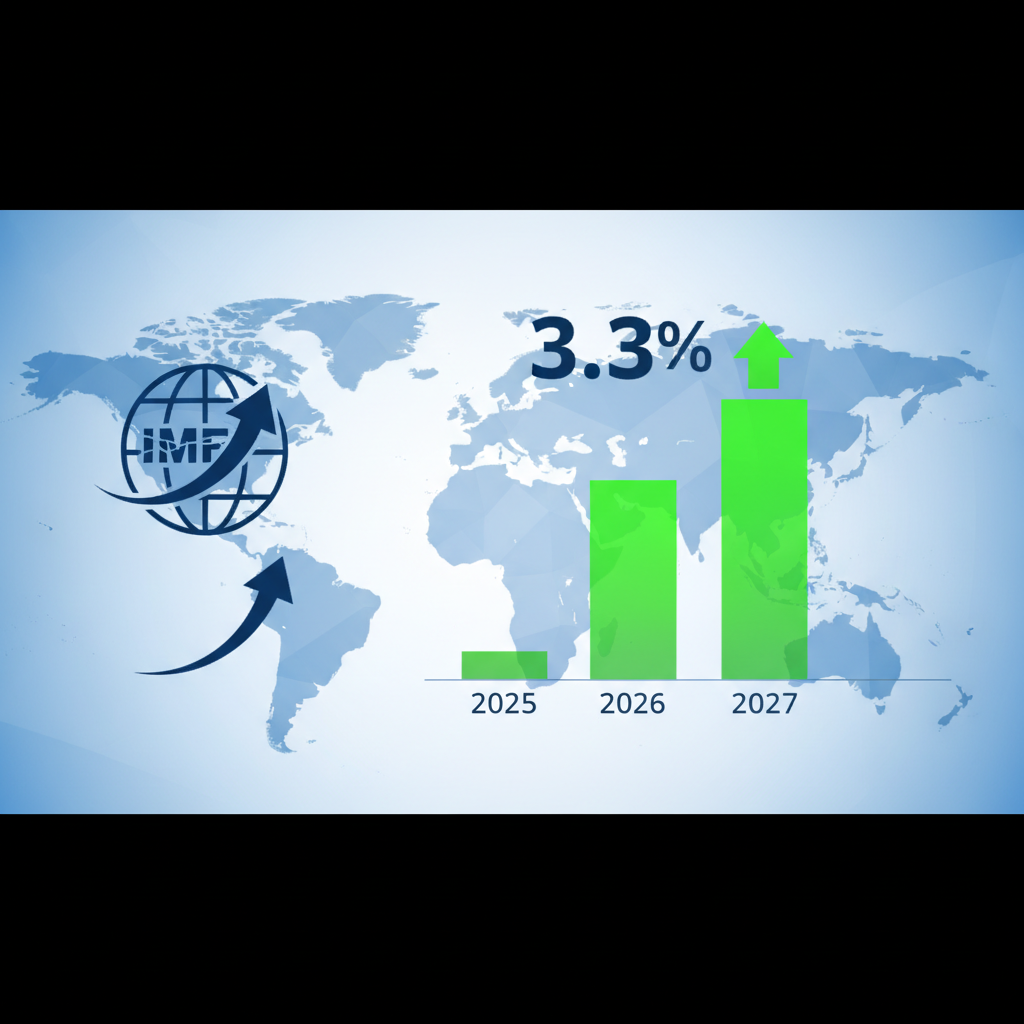 IMF、2026年世界経済成長率を3.3%に上方修正