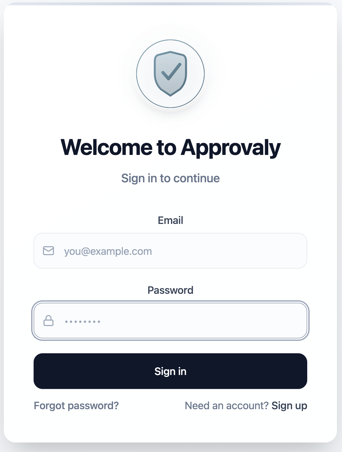Approvaly Template template preview