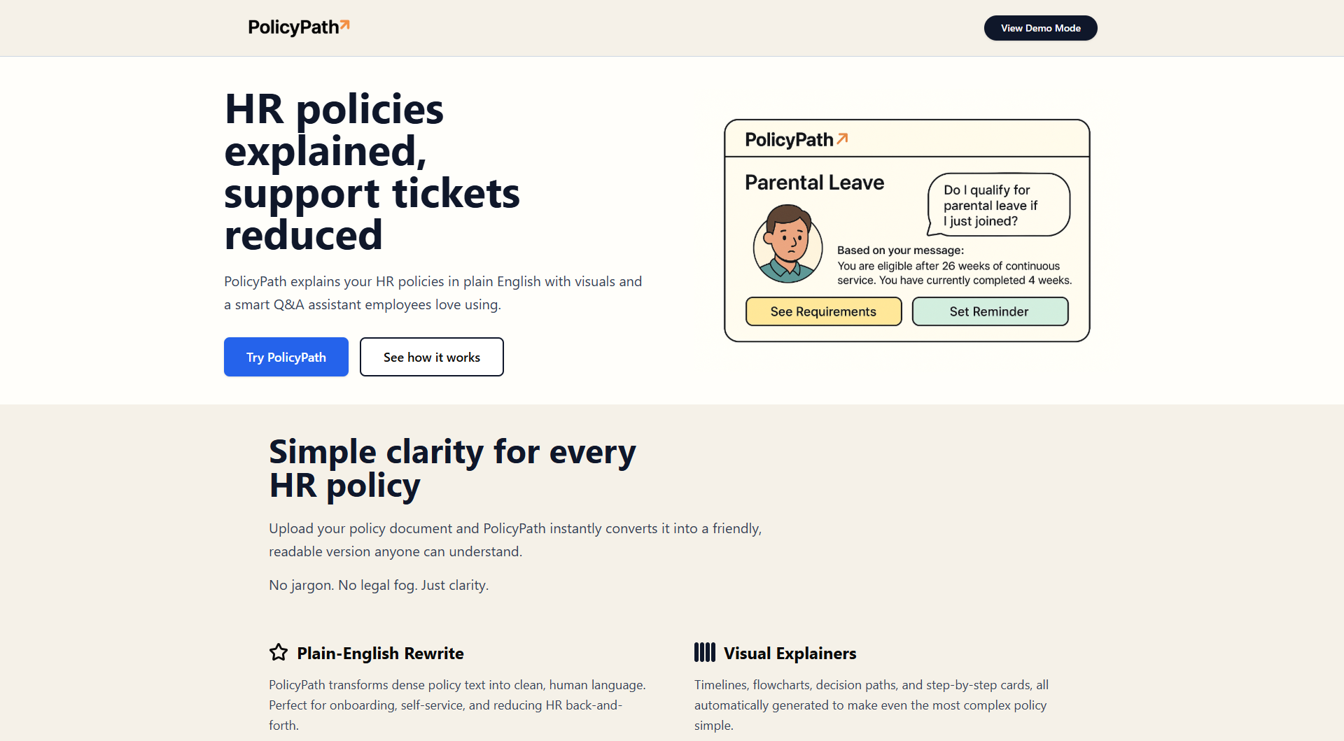 PolicyPath - HR tool template preview