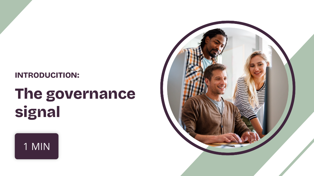 Introduction: The governance signal