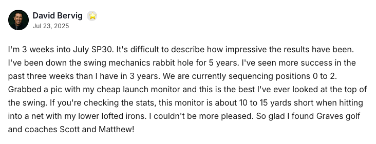 David Bervig testimonial