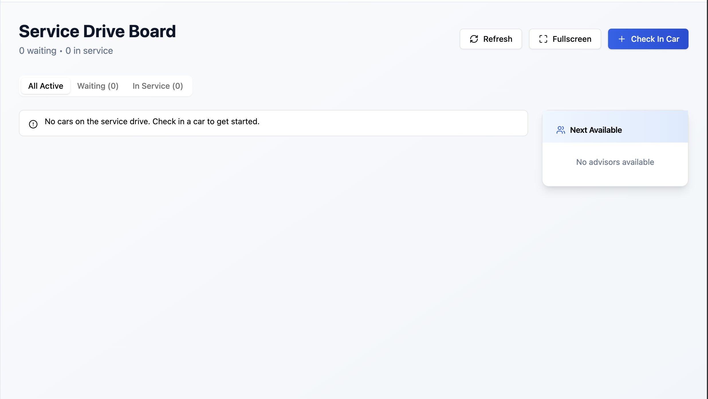 Service Drive Manager template preview