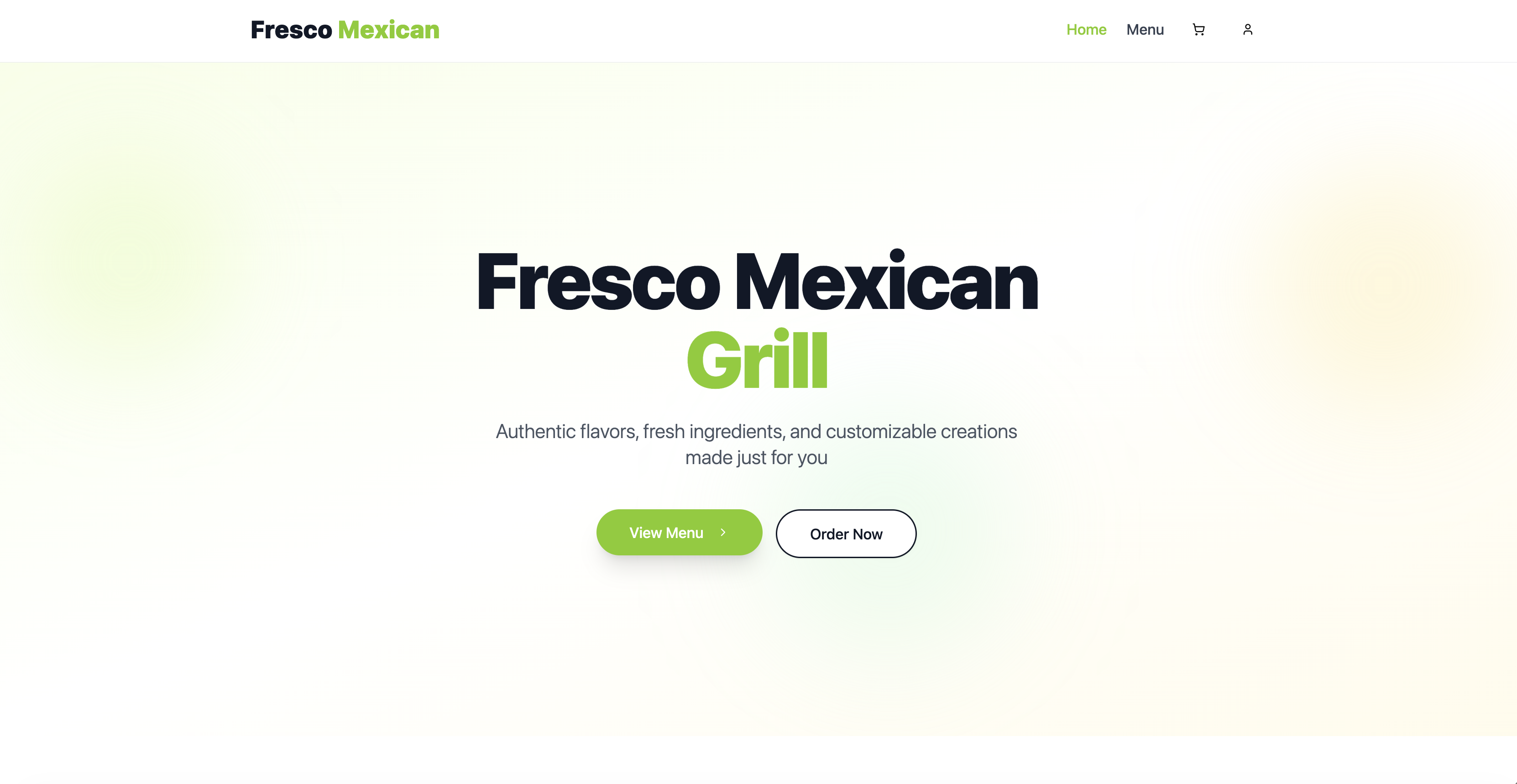 Fresco Mexican Grill App template preview