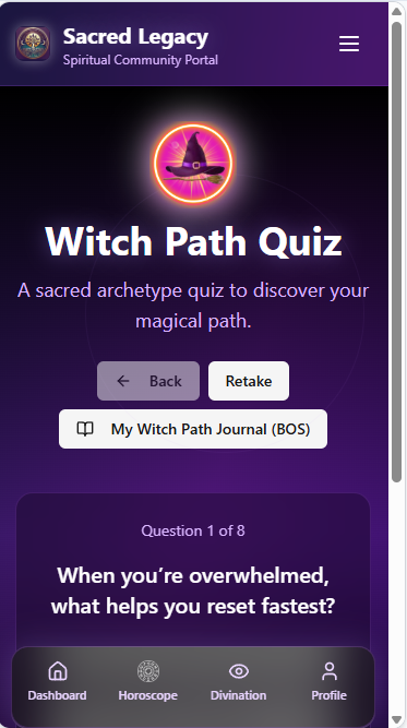 Witch Path Quiz
