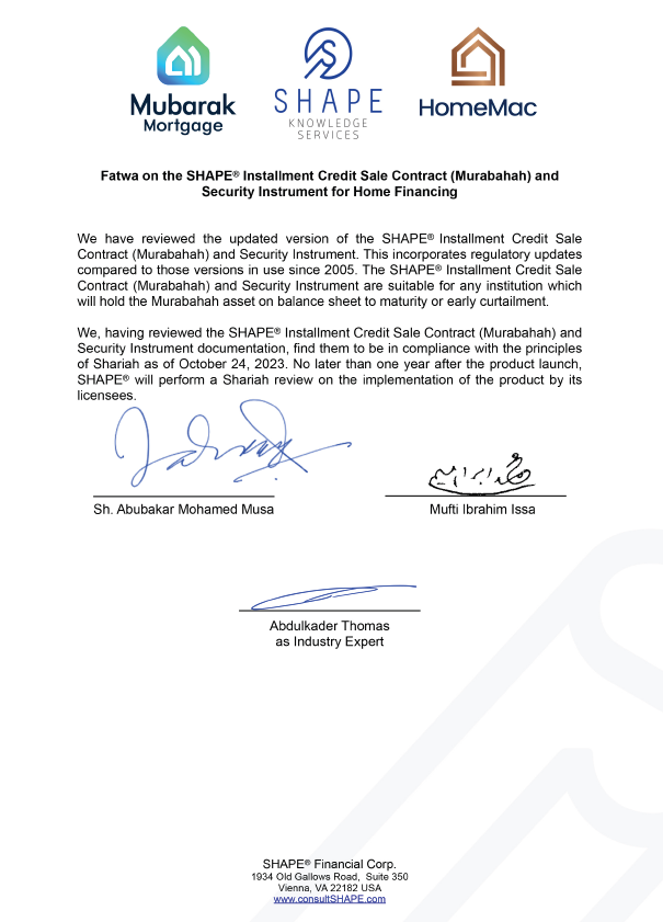 Sharia Board Approval Fatwa