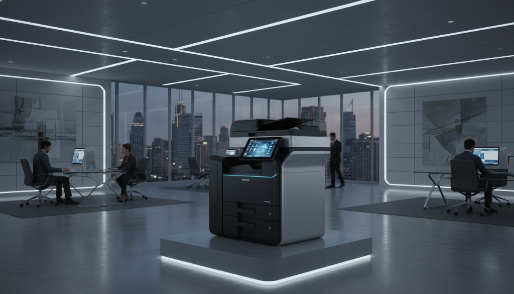 Modern office with advanced copier technology