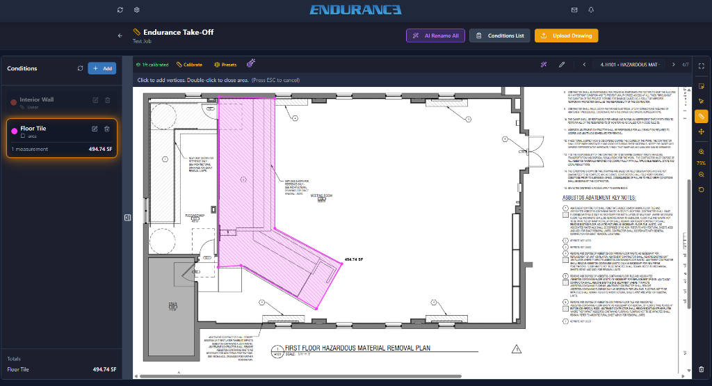 Estimating Takeoff Tool