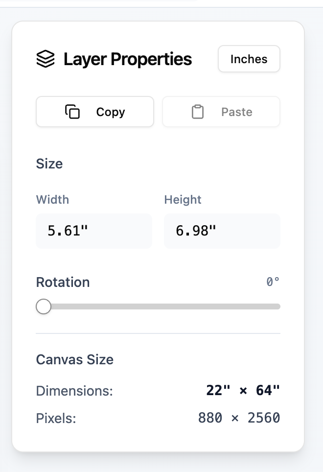 Layer properties panel