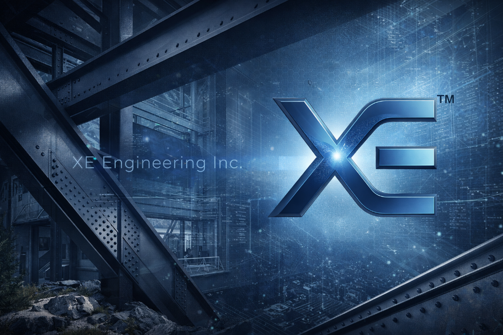 XE Engineering structural engineering team reviewing construction plans in California