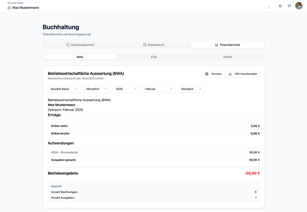 BWA & Finanzberichte