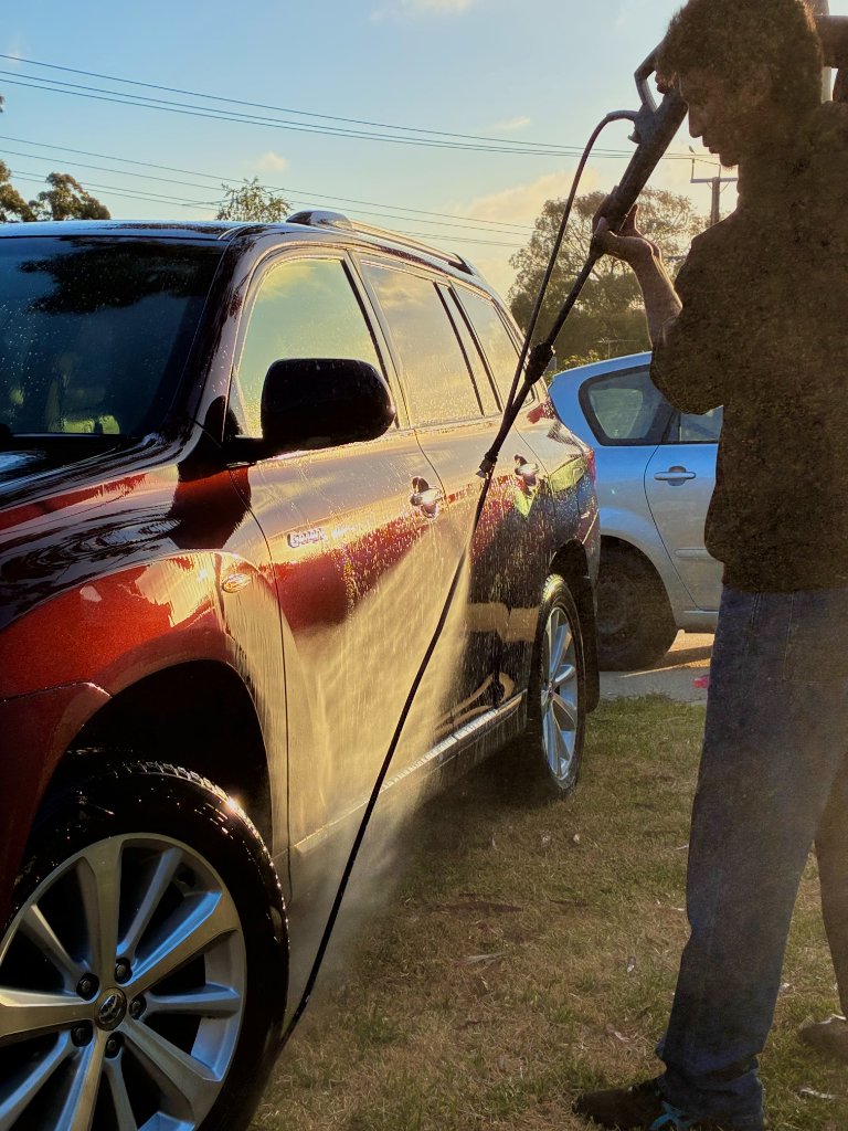 Professional mobile detailing in action