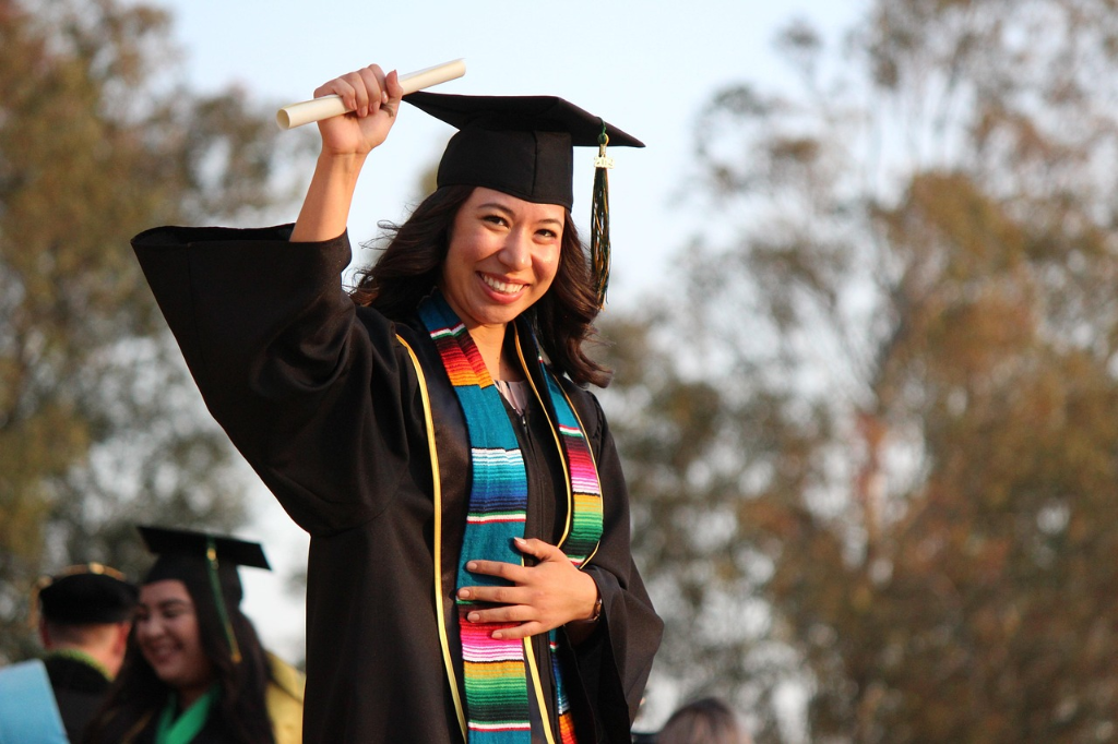 Graduate celebrating