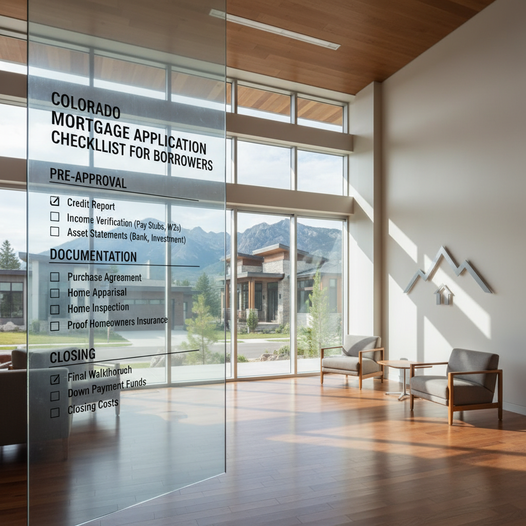 Comprehensive Mortgage Application Checklist for Colorado Borrowers