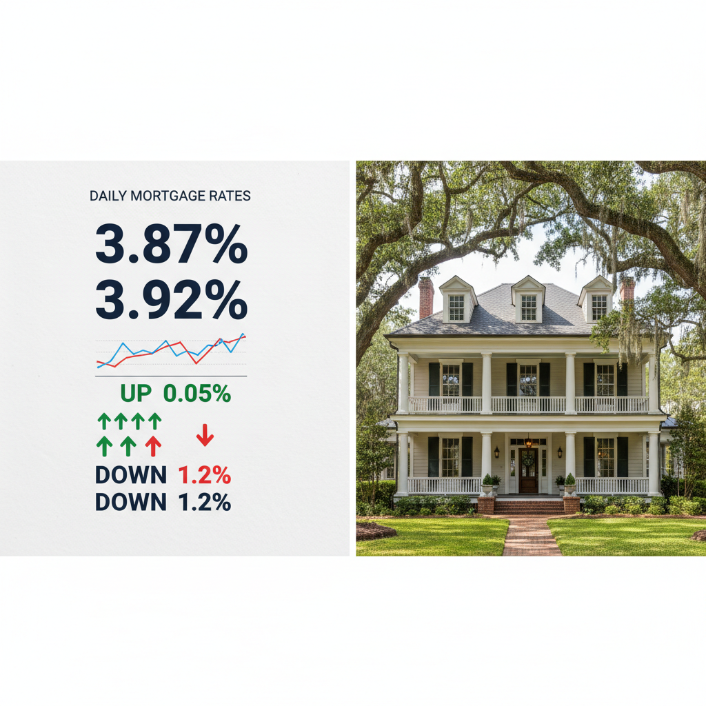 Daily mortgage rate updates for Louisiana home transactions
