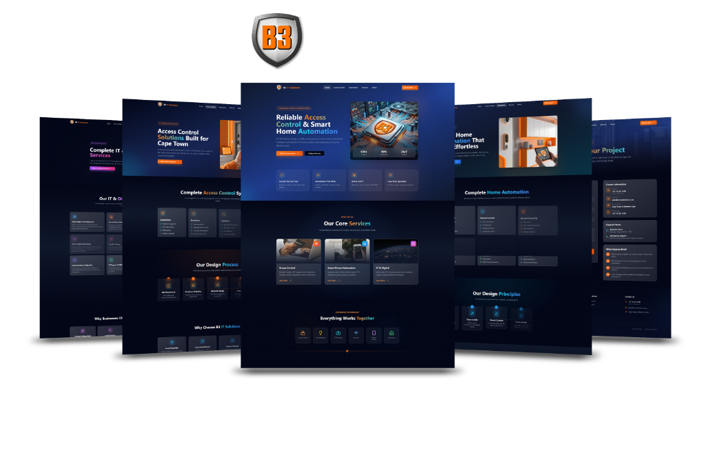 B3 IT Solutions website showcase