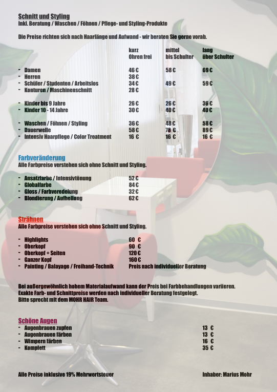 Preisliste