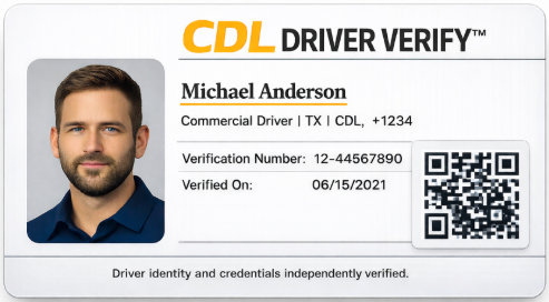 CDL-Driver Verify ID Card Example