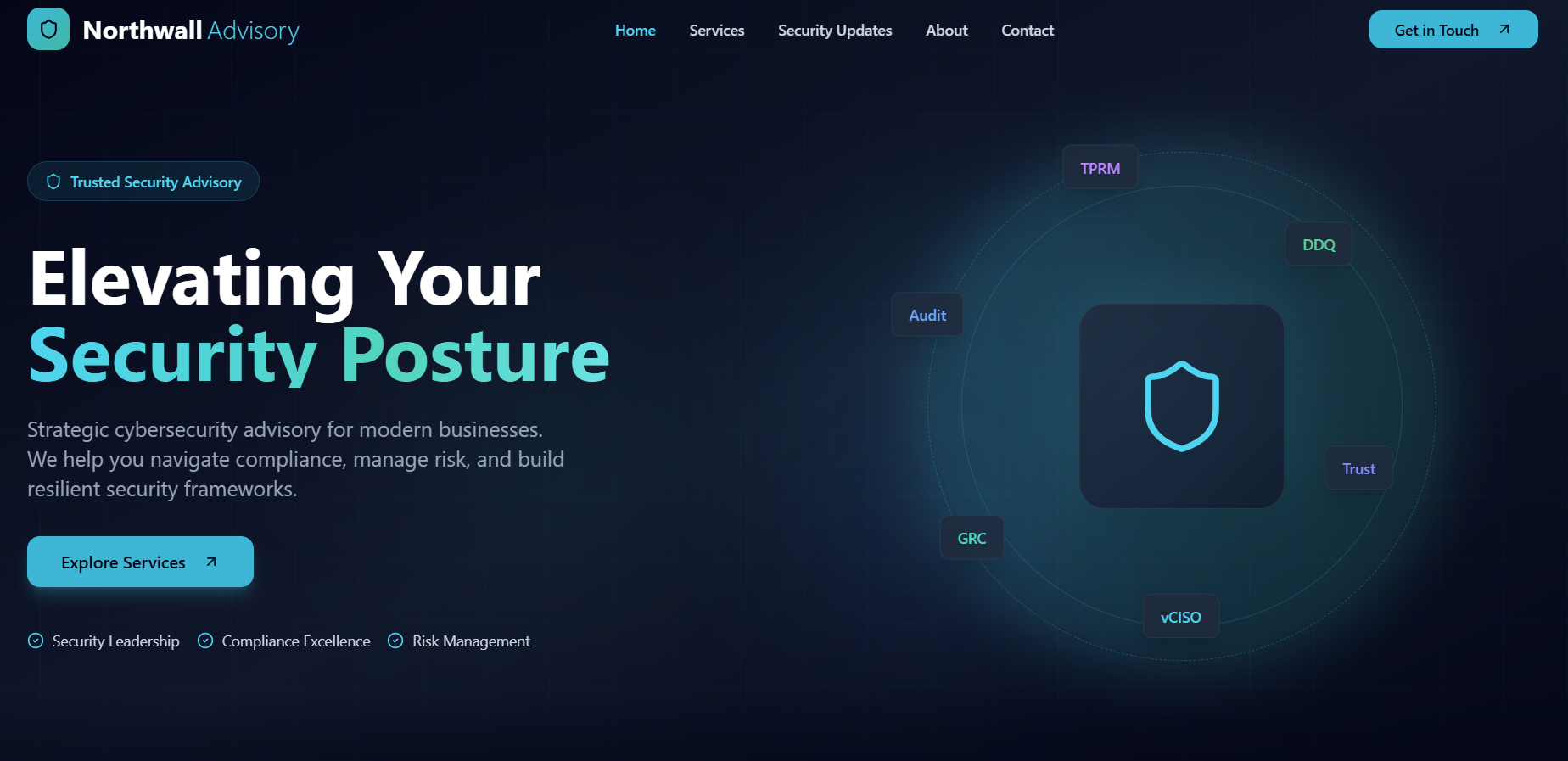 Cyber Security website template preview