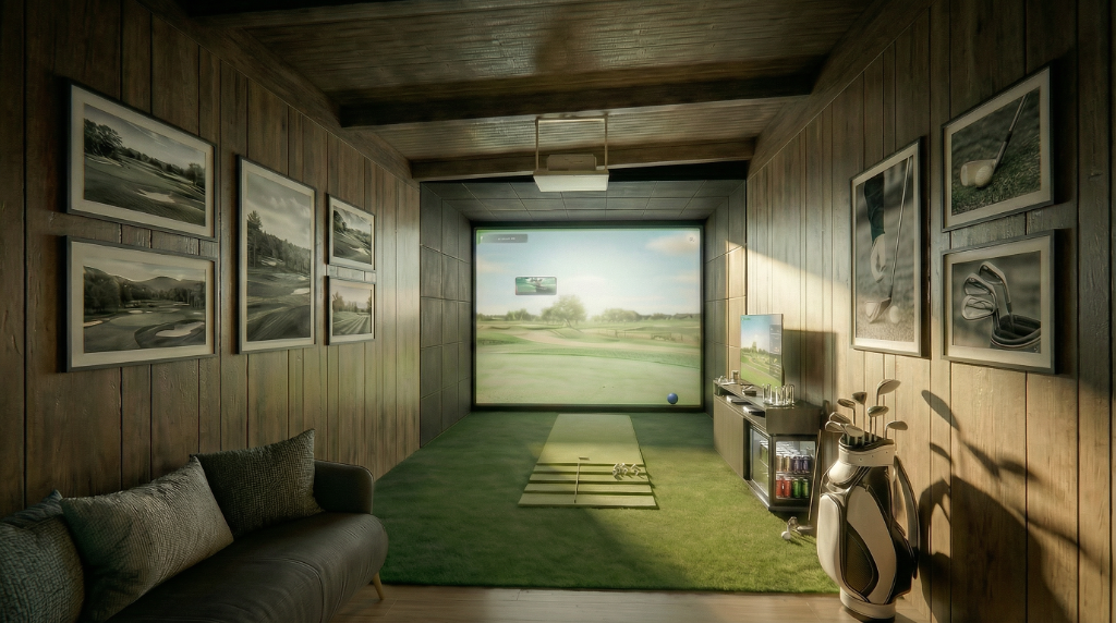 Golfstuga för golfsimulator - Svensktillverkad byggsats från Forsastugan AB