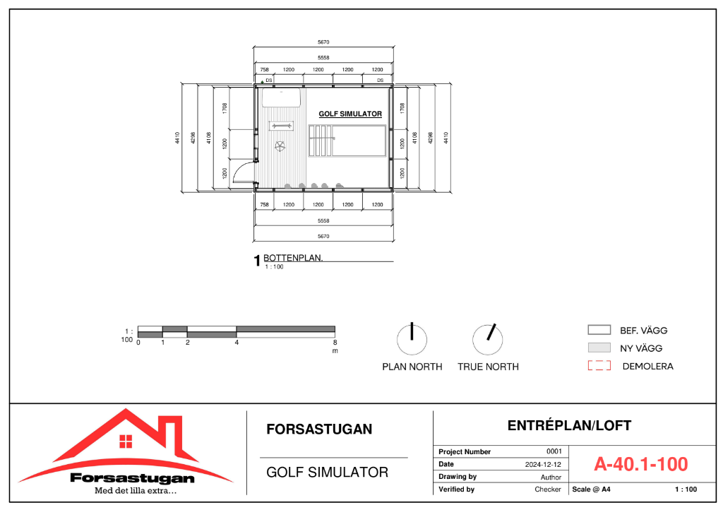 Planritning Golfstugan Pulpet 25