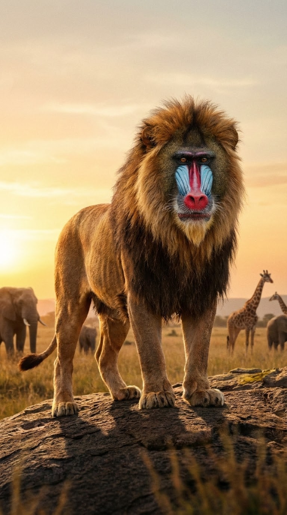 Mandrill Lion