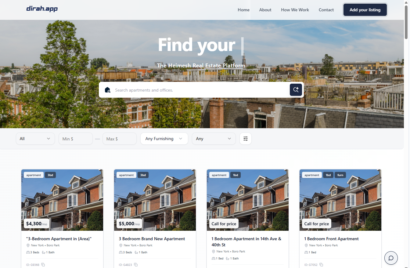 Dirah.app template preview