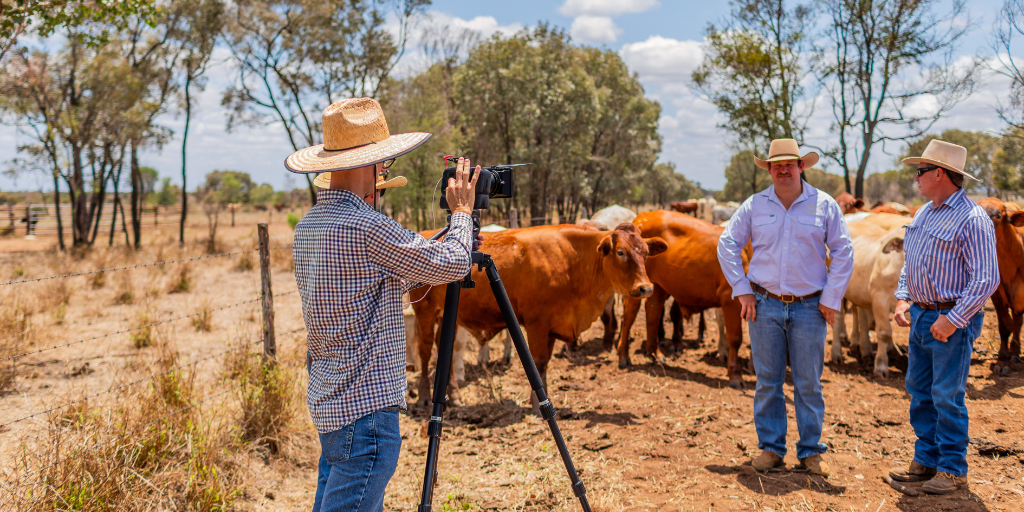 On-location video production shoot
