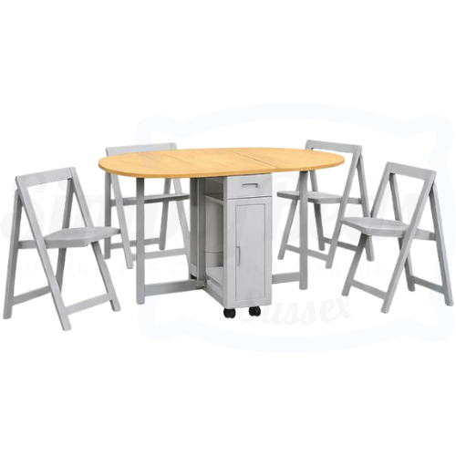 Folding Compact 4-Seater Dining SET