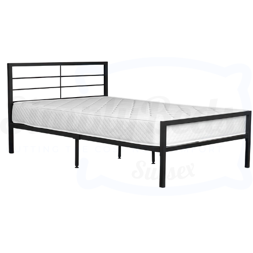 Black Metal Bed Frame (Extra Support Leg)