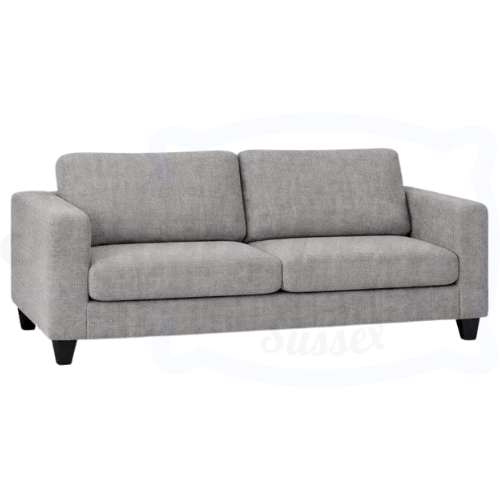 Budget Box 3-Seater Sofa (Grey Fabric)