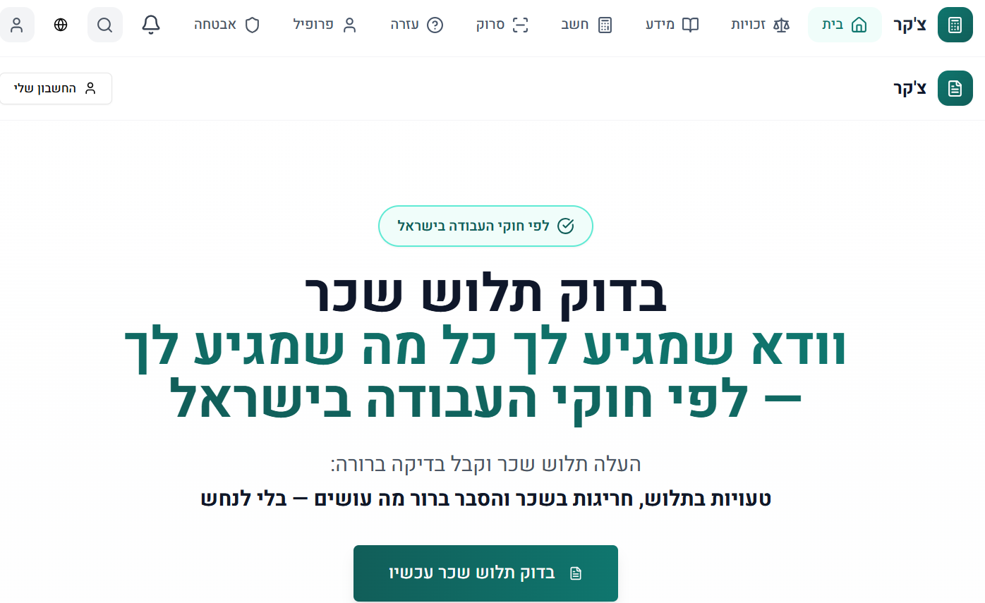  צ'קר - בודק תלוש חכם template preview