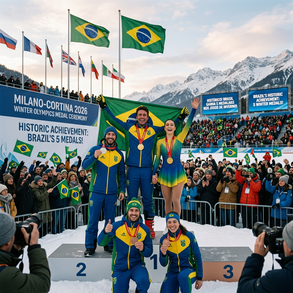 Jogos Olímpicos de Inverno 2026: Brasil alcança 5 medalhas