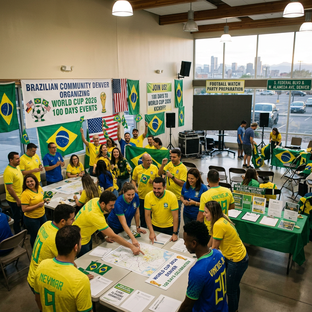 Comunitários brasileiros se organizam para eventos dias 100 da Copa