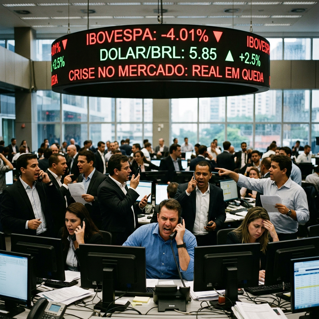 Dólar Chega a R$ 5,34 e Ibovespa Cai 4%