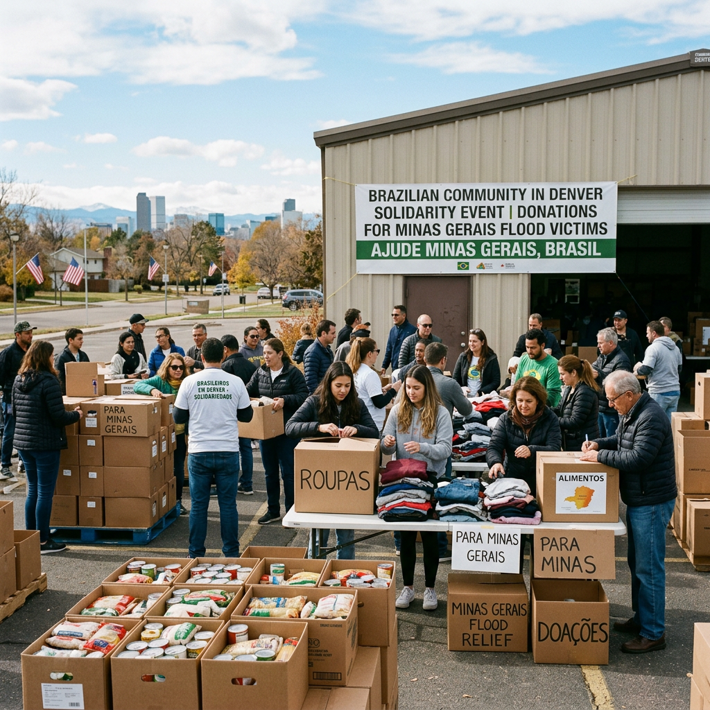 Comunidade Brasileira em Denver Arrecada Donativos para Juiz de Fora
