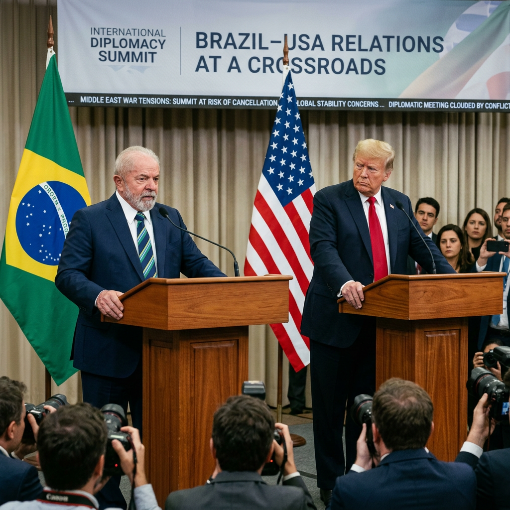 Guerra no Oriente Médio compromete reunião de Lula com Trump